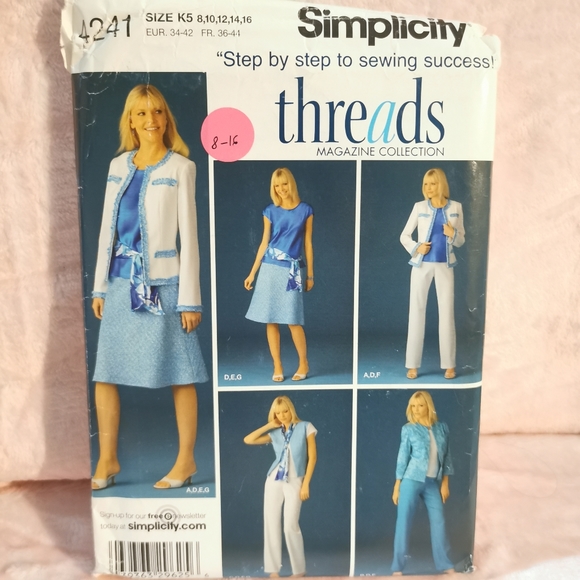 🪡Lot 11 Sewing Patterns Misses/Women 90s 2000s Fashion, Petite-able, size 8-16 - Picture 5 of 13